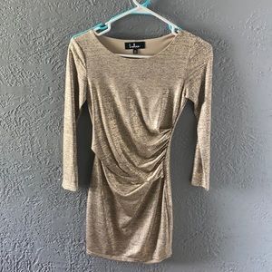 Lulus luxe of my gold bodycon dress